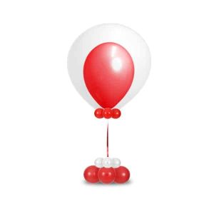 Centrotavola con Doppio Palloncino a Elio e Doppia e Base
