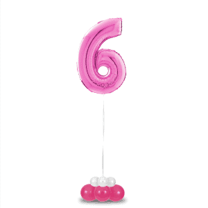 Palloncino Numero Medio a Elio da 65 cm e Doppia Base